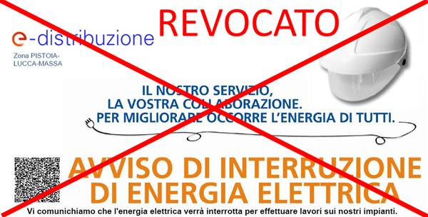 Avviso di Interruzione di Energia Elettrica