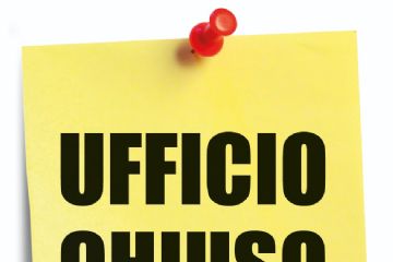 Chiusura al pubblico Ufficio PROTOCOLLO martedì 15 settembre 2026